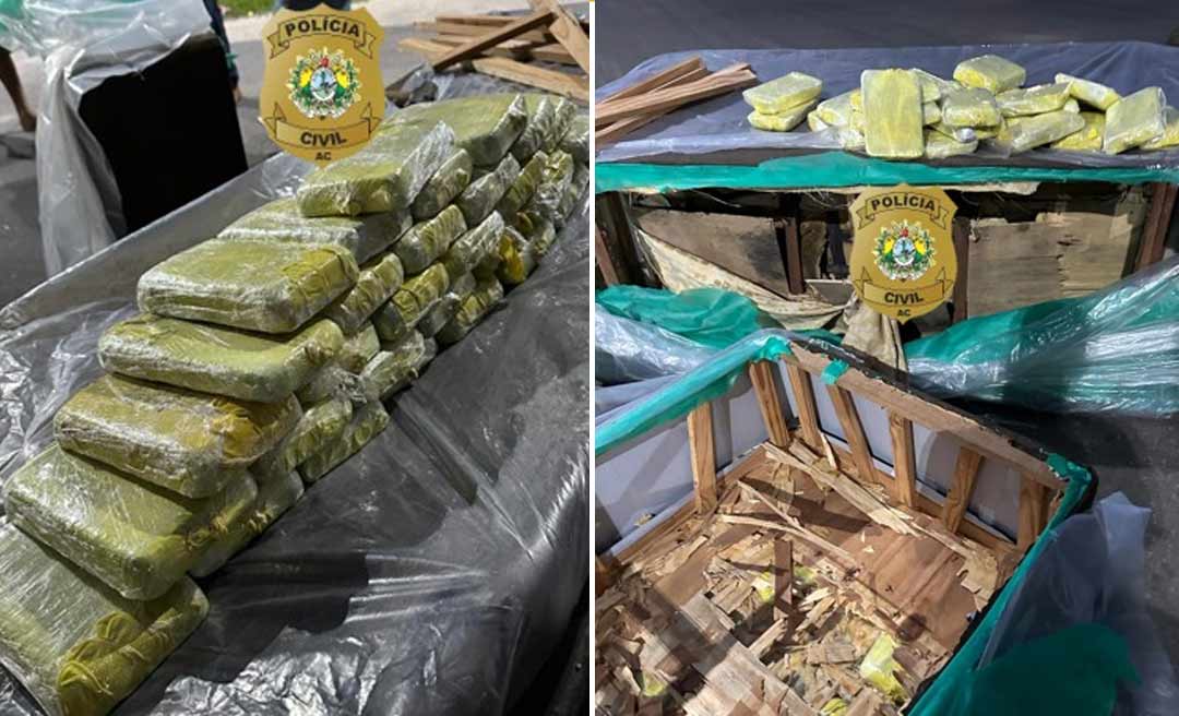 Polícia Civil prende caminhoneiro transportando 33 Kg de cocaína dentro de sofá e cama box