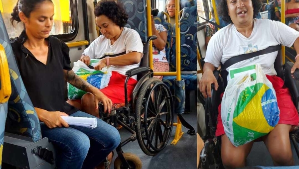 Cadeirante vive momentos de terror em ônibus que faz a linha da Fundação Hospitalar por falta de cinto de segurança