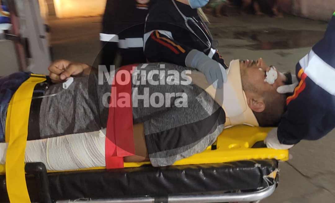 Após colisão entre motos, jovem é conduzido em estado grave ao Pronto-Socorro