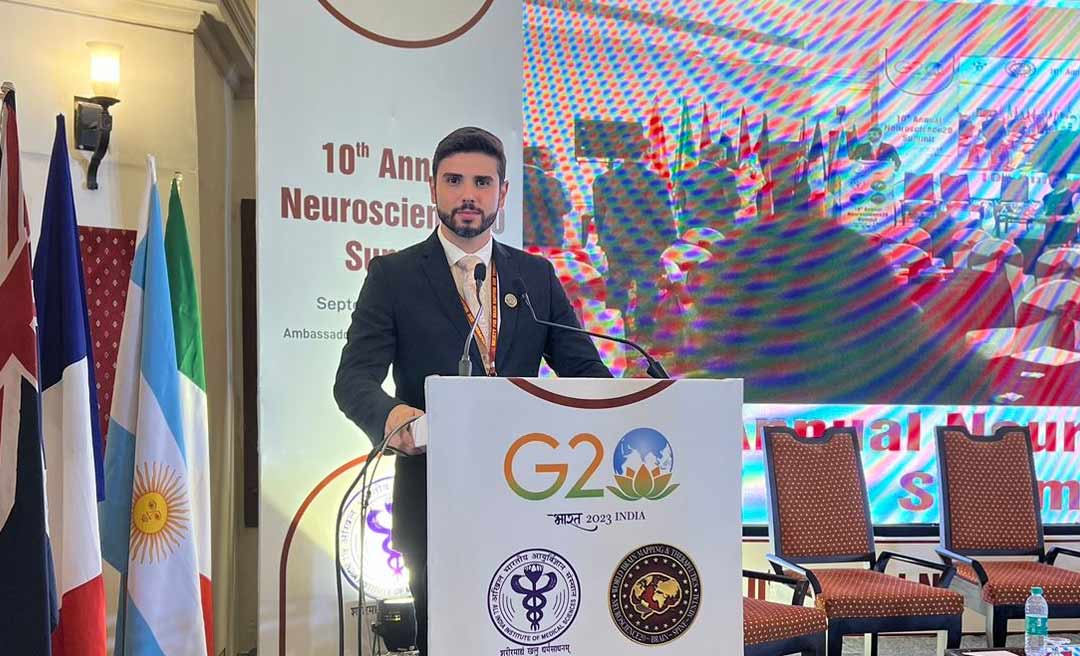 Médico destaca avanços na neurociência e saúde do Acre durante congresso do G20, na Índia 