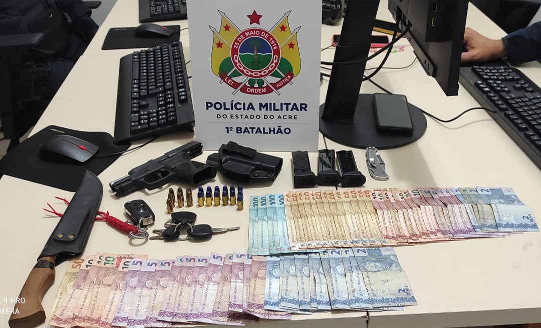 PM recupera veículo roubado, apreende arma de fogo e desarticula grupo criminoso