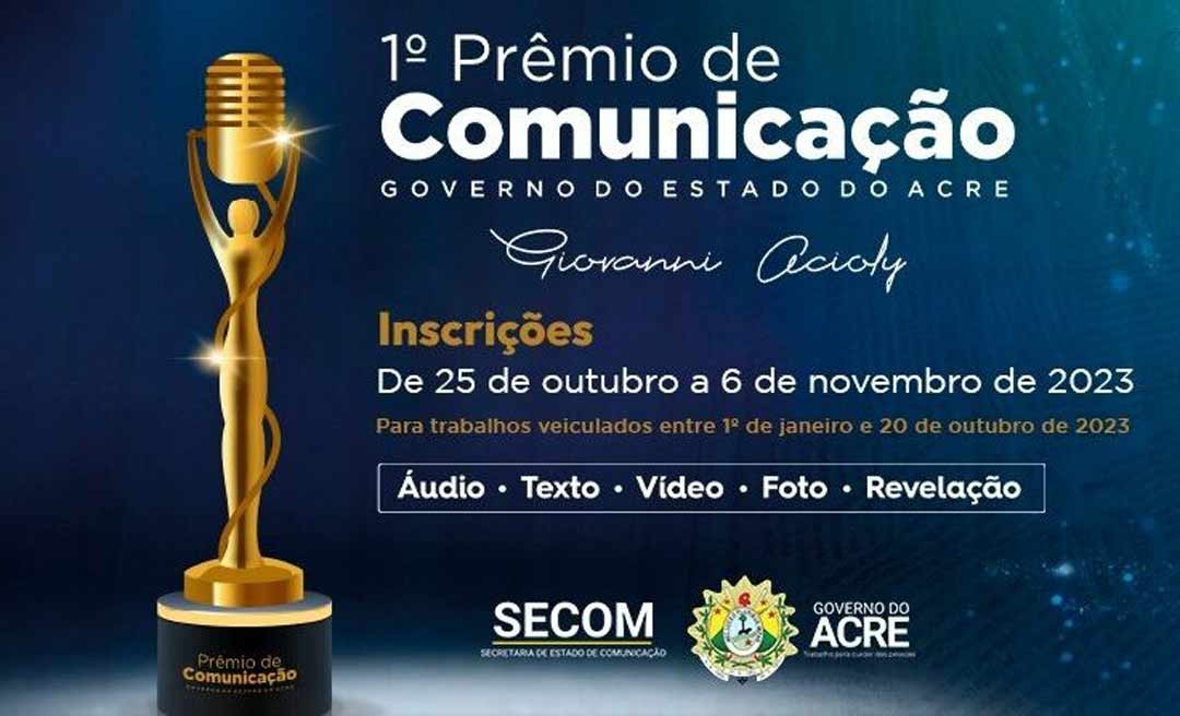 Inscrições para o Prêmio de Jornalismo Giovanni Acioly se iniciam em outubro