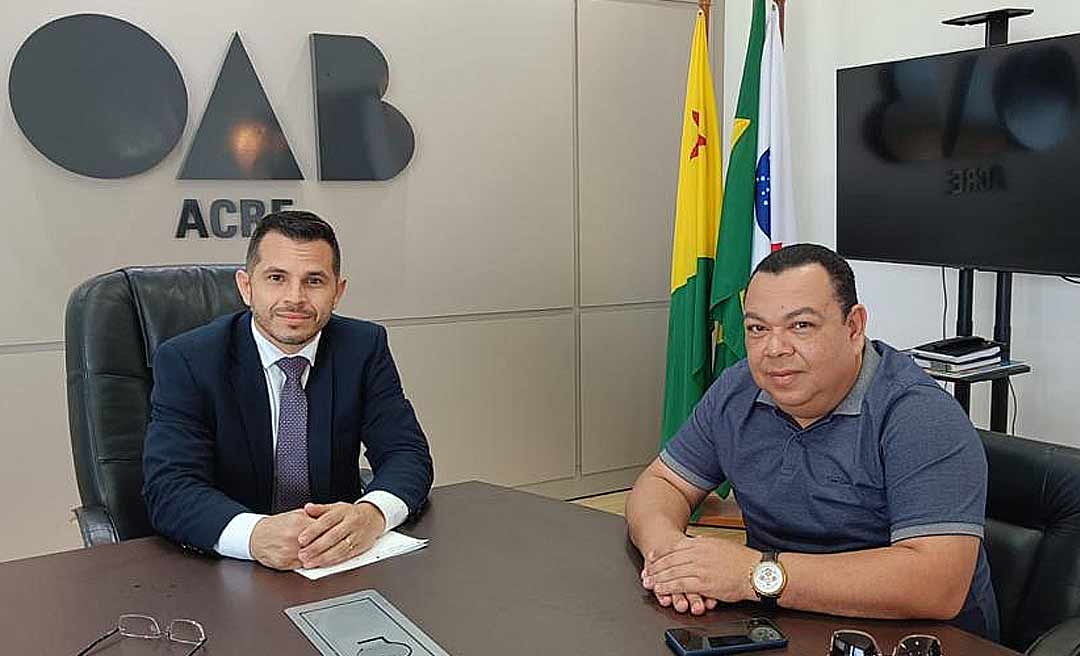 Superintendente da Pesca e Aquicultura no Acre Paulo Ximenes é recebido por Rodrigo Aiache na OAB/AC e tratam sobre Seguro Defeso