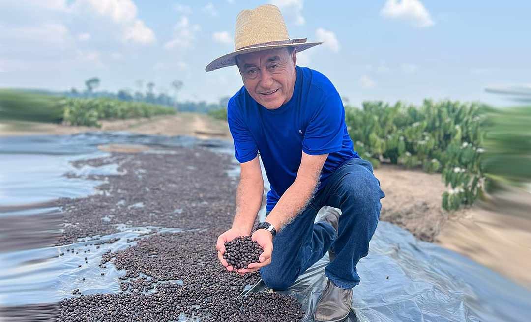 Bocalom grava vídeo em sua plantação de café e diz que produção é a saída para a economia de Rio Branco