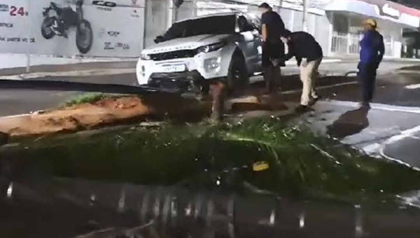 Empresário colide violentamente carro contra poste e deixa trânsito lento na Avenida Ceará