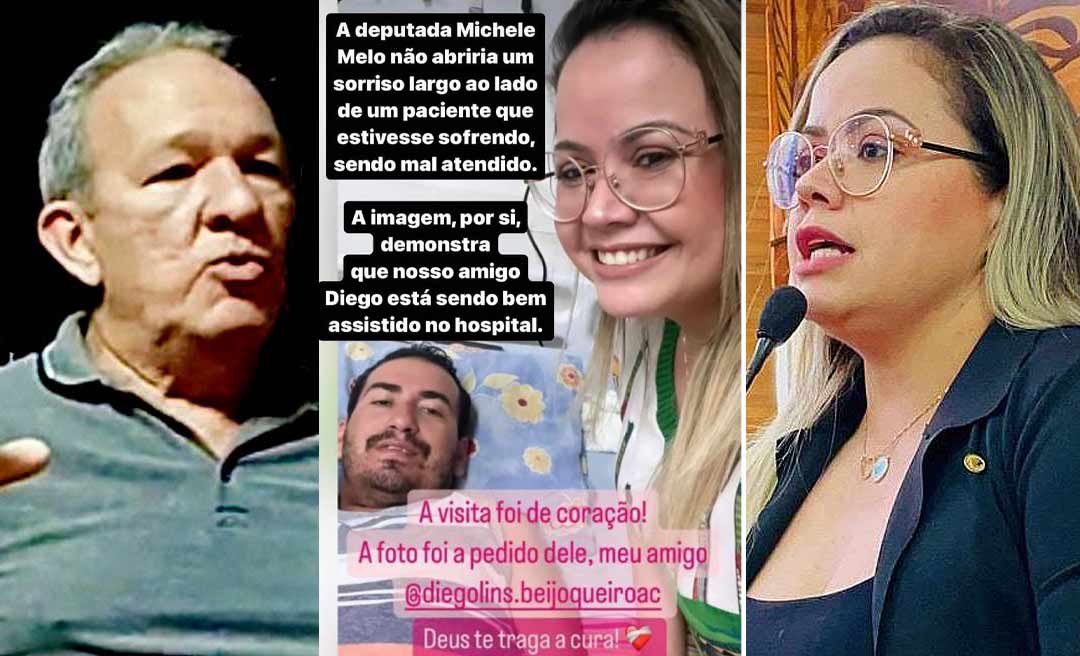 Calixto cutuca Michelle por foto com Dieguinho Beijoqueiro no PS e deputada retruca: “Desespero”