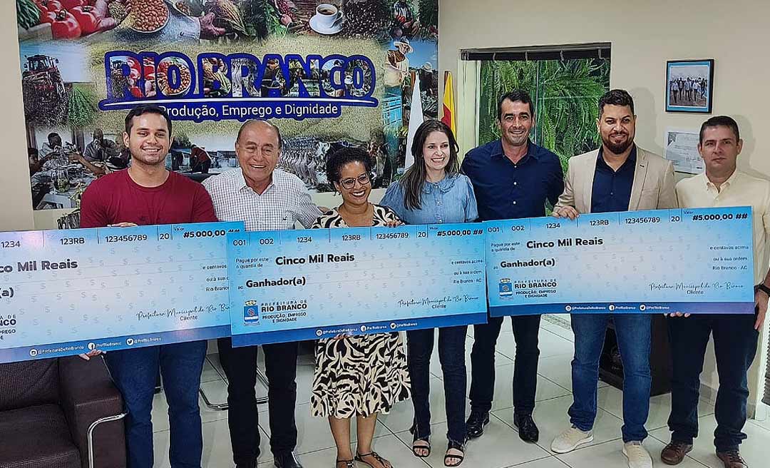 Prefeitura entrega premiação aos ganhadores Programa Nota Rio Branco