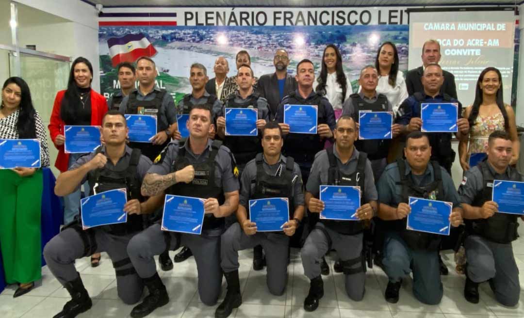 Câmara de Boca do Acre homenageia Policiais Militares por ato de bravura em solução de crime