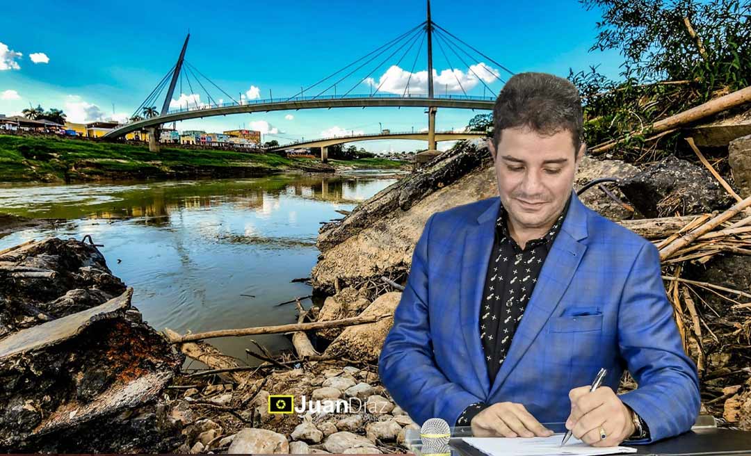 Gladson decreta situação de emergência devido à seca do rio; pedido foi feito pelo superintendente da Pesca no Acre