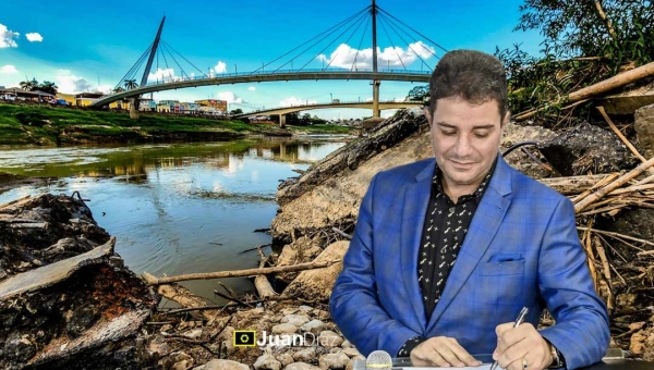 Gladson decreta situação de emergência devido à seca do rio; pedido foi feito pelo superintendente da Pesca no Acre