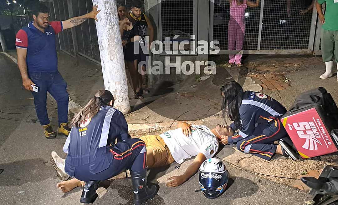 Homem fica gravemente ferido após motorista de Jeep fazer conversão e invadir a preferencial