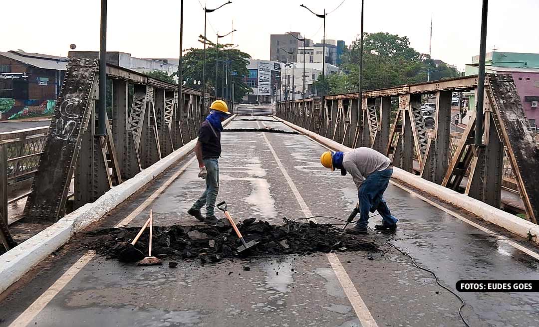 Obra de manutenção da Ponte Metálica é iniciada e prazo de conclusão é de quatro meses