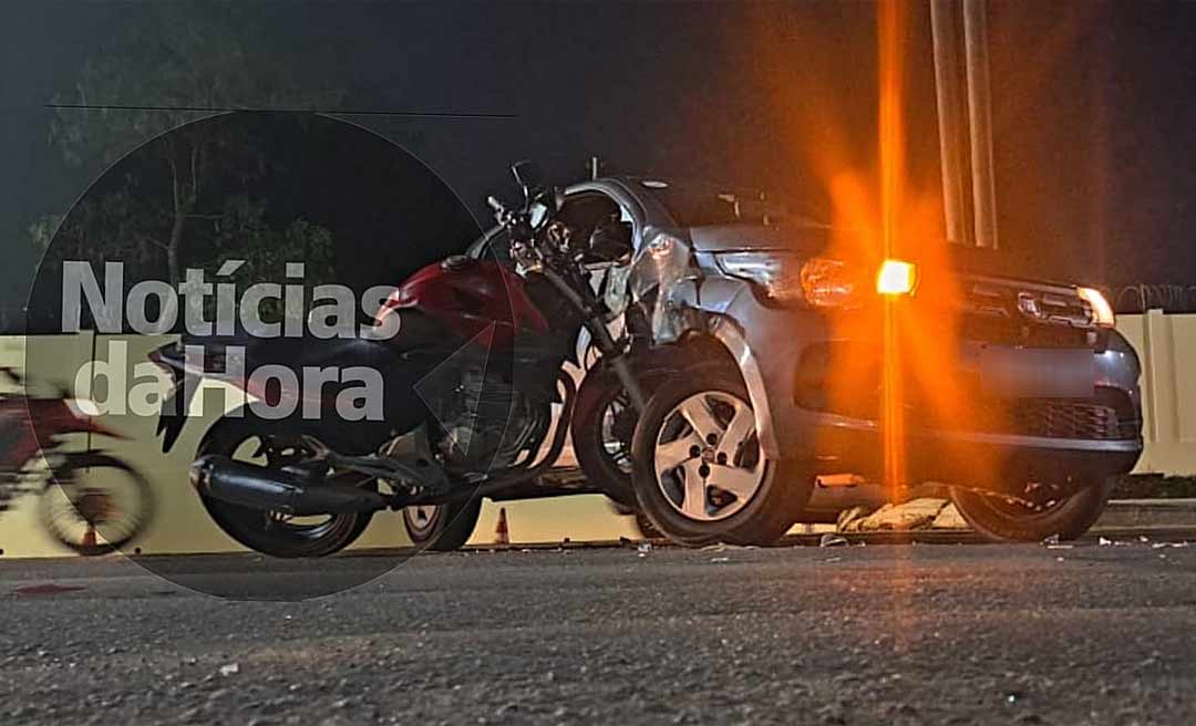 Motociclista é atingido por carro na avenida Ceará e encaminhado ao Pronto-socorro