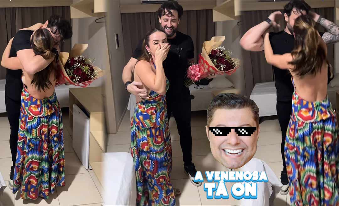 Namorado de Juh Vellegas desembarca de surpresa em Rio Branco para comemorar o aniversário ao lado da amada