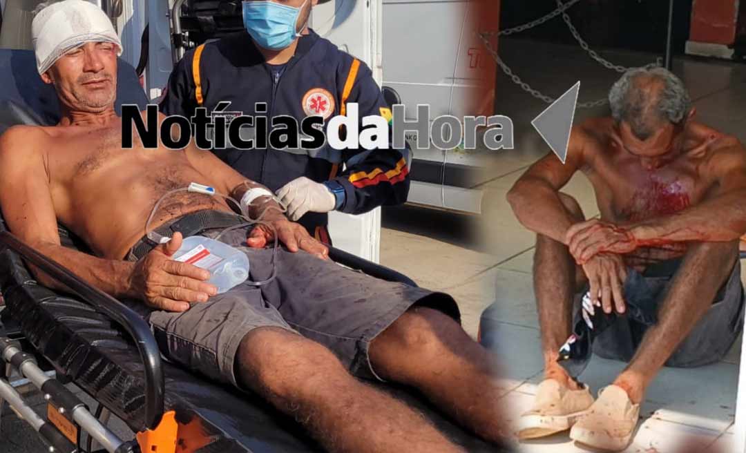 Tio é agredido a pauladas por sobrinho e por pouco não é executado a sangue frio