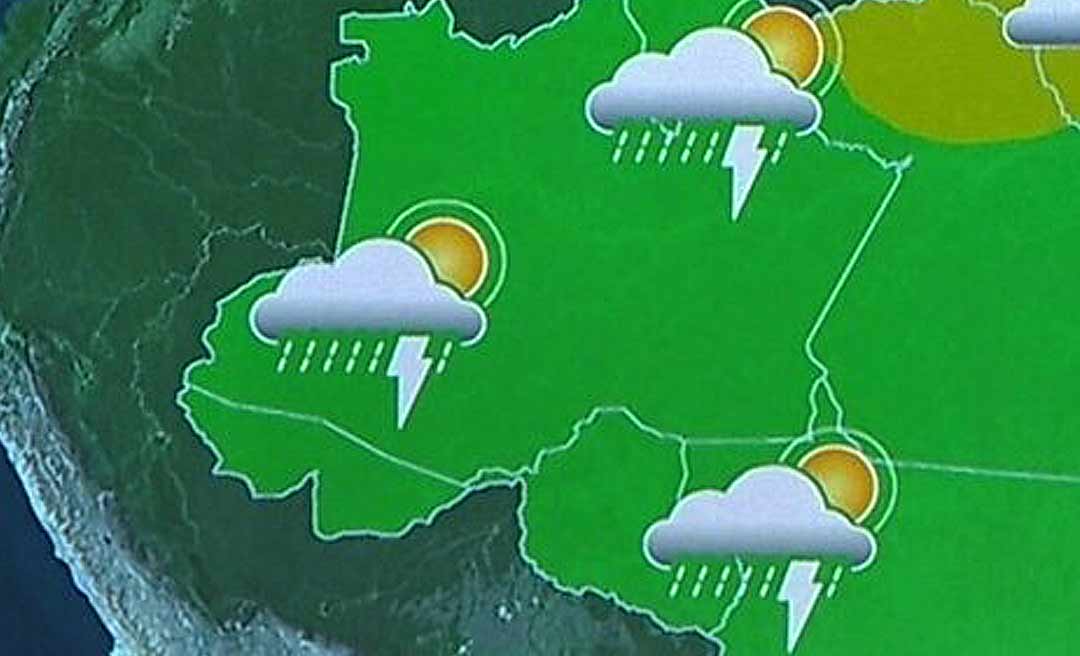 Sexta-feira quente com chuvas, temporais e queda de granizo no Acre