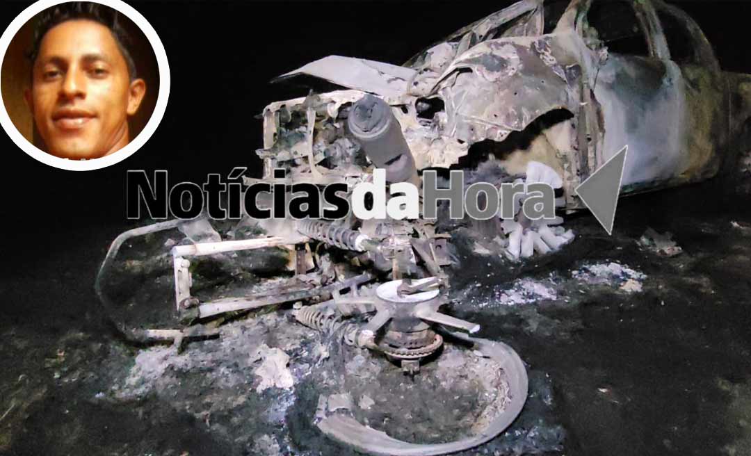 Colisão entre carro e moto, causa explosão e motociclista morre após ter perna amputada na estrada de Porto Acre