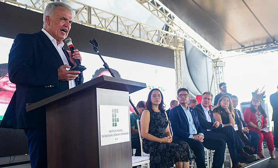 Apoiador do Ifac, o senador Petecão inaugura novo prédio da instituição em Rio Branco