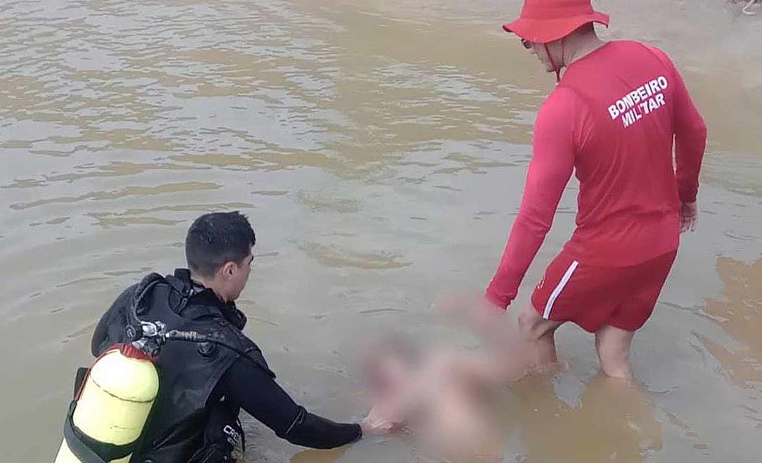 Bombeiros resgatam corpo de homem vítima de afogamento nas águas do Rio Iaco