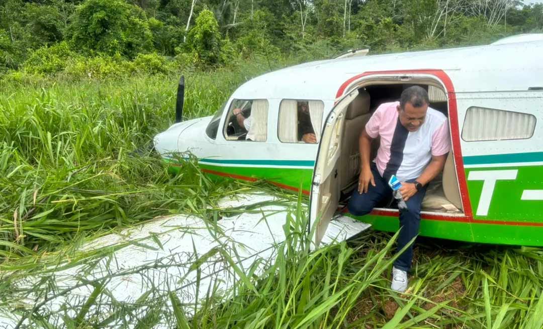 “A empresa está prestando total assistência ao piloto e aos passageiros”, diz Aerobran sobre avião que saiu da pista em Thaumaturgo