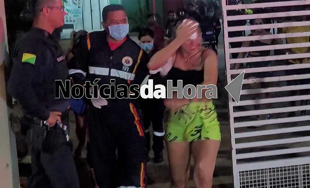 Mulher leva corte de garrafa no rosto durante bebedeira em clube de Rio Branco