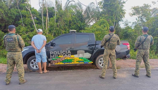 Motorista é preso pela Polícia Militar na BR-364 transportando drogas em caixa de ferramentas