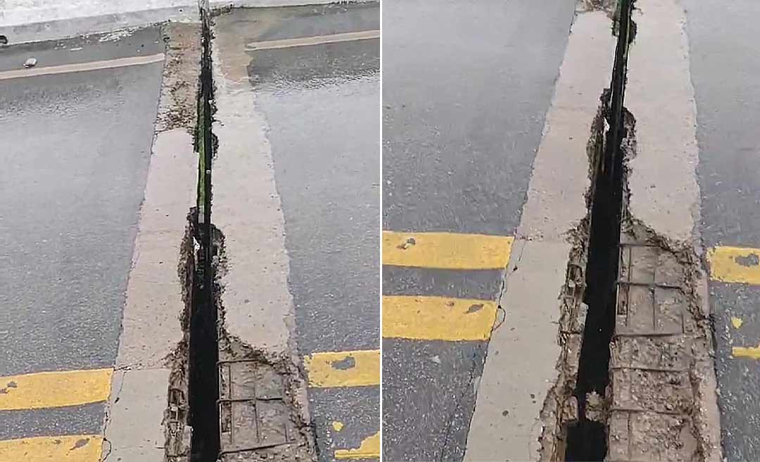 Em vídeo, motorista avisa que junta de dilatação da ponte do Purus “afastou”, mas chefe do Dnit garante que não há problema estrutural