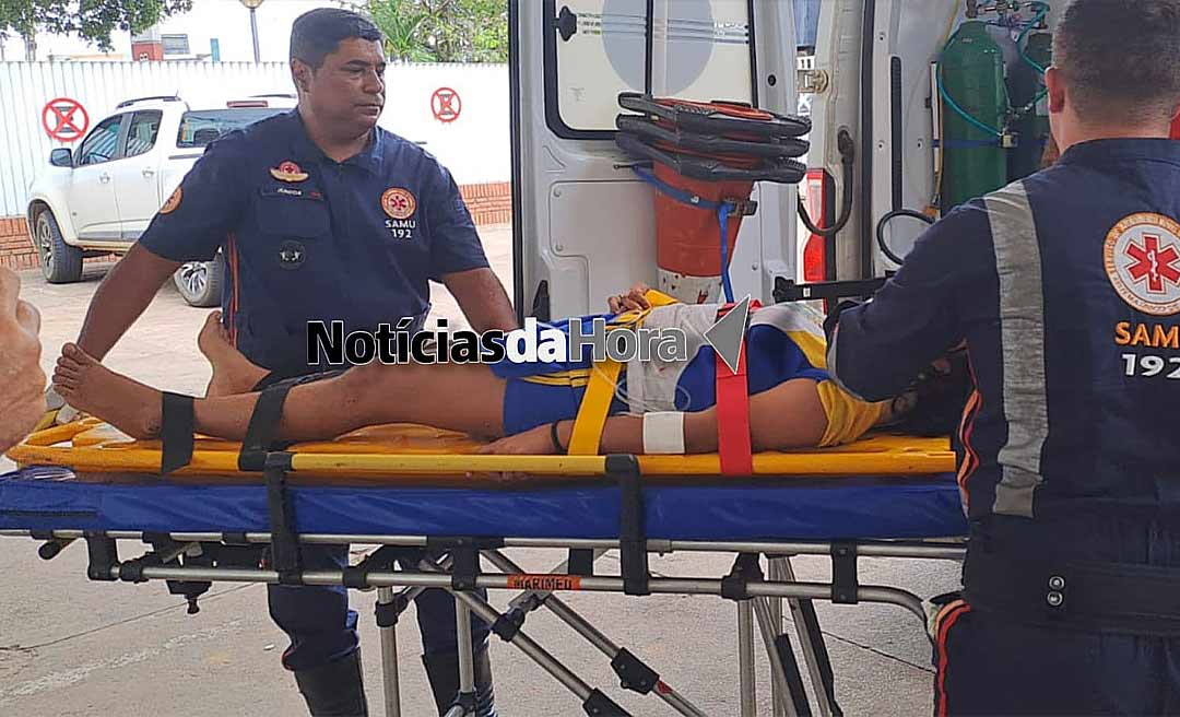 Criança de 10 anos é atropelada por motociclista imprudente no Santa Helena