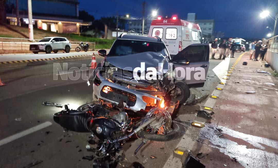 Menor pega carro dos pais e provoca grave acidente em Rio Branco