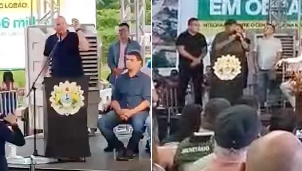 Solenidade de inauguração de ponte em Sena Madureira é marcada por cutucadas entre Gerlen e Mazinho