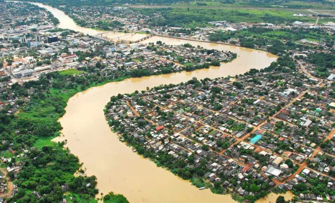 Rio Acre se aproxima da cota de alerta na Capital nesta segunda-feira