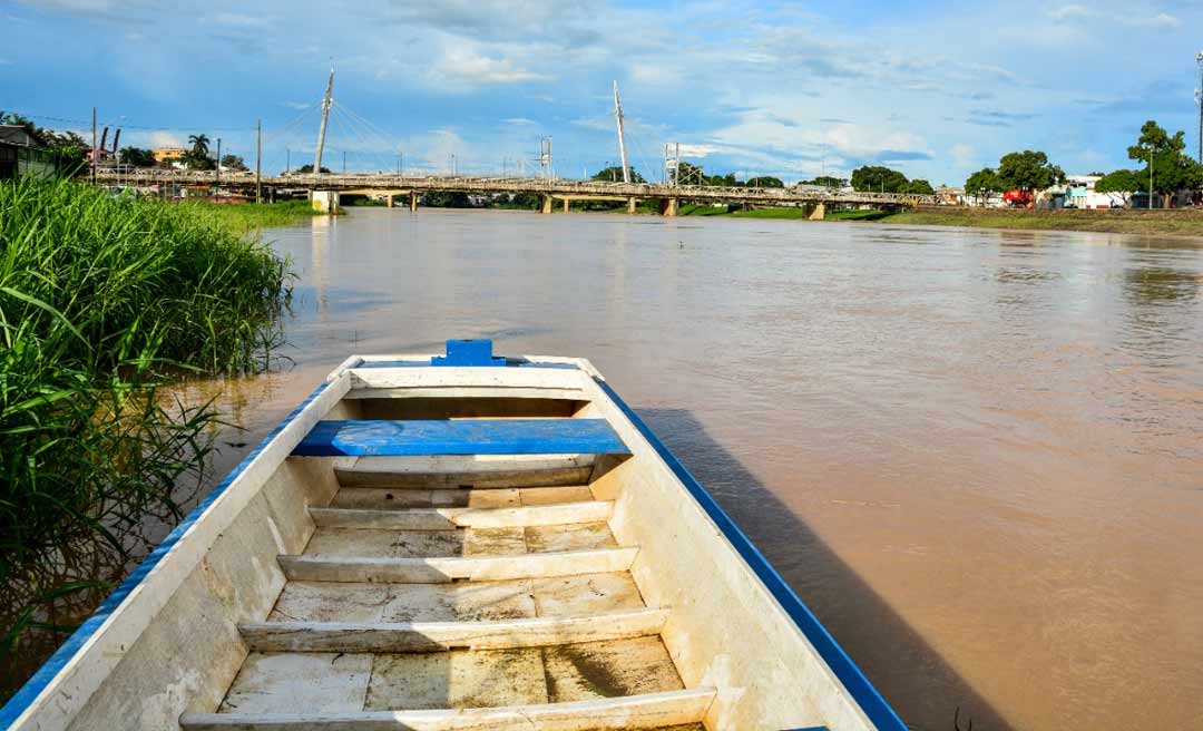 Com previsão de chuva e vazante no Alto Acre, Rio Acre pode atingir cota de alerta nas próximas horas