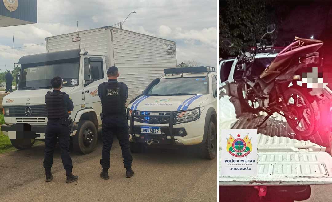 Em menos de 12 horas, PM apreende arma de fogo e recupera veículos roubados no 2º Distrito de Rio Branco