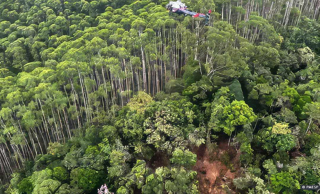 Corpos de ocupantes de helicóptero são encontrados junto aos destroços