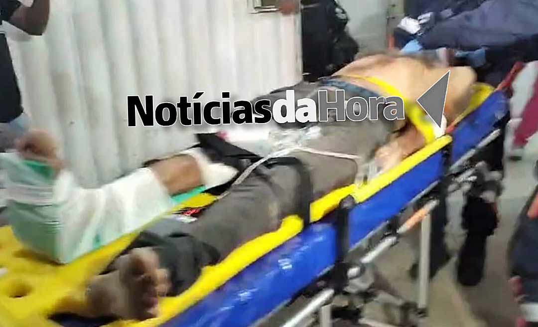 Embriagado, ciclista colide contra carro e sofre traumatismo craniano e fratura exposta no Recanto dos Buritis