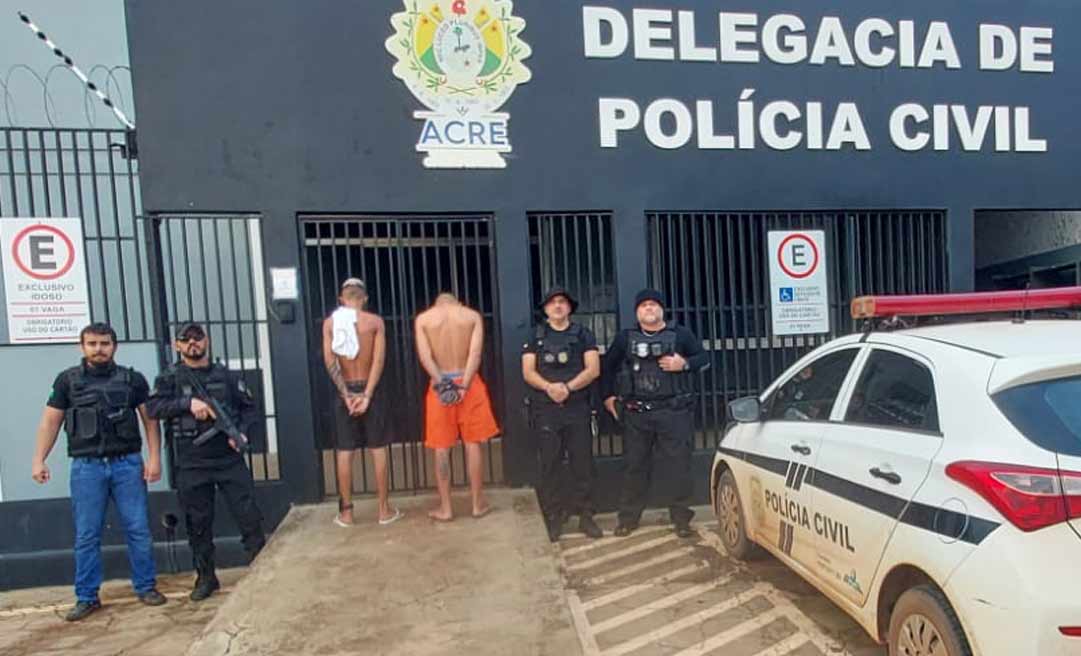 Polícia Civil prende homens suspeitos de homicídios ocorridos em Senador Guiomard