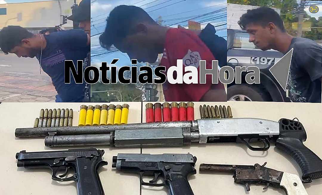 PM detém faccionados e apreende armas de fogo no Taquari