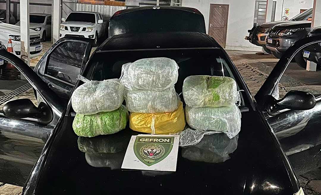 Políciais do Gefron apreendem 14,2kg de Skunk e prendem dois suspeitos de tráfico de drogas em Cruzeiro do Sul