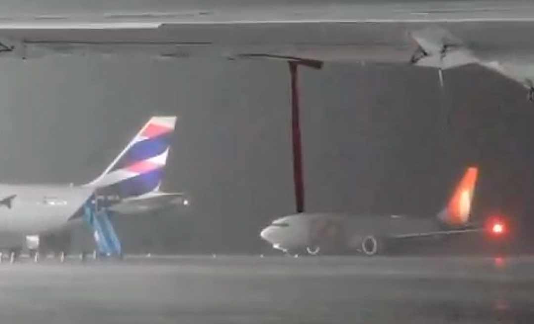 Falta de equipamento no aeroporto da Capital dificulta embarque e desembarque de passageiros; veja o vídeo