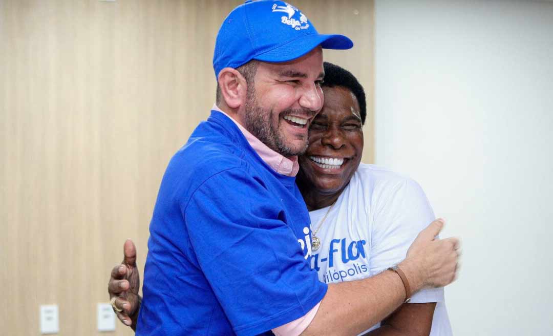 Governador Gladson Cameli recebe Neguinho da Beija-Flor para show no Acre e agradece: ‘Meu padrinho’