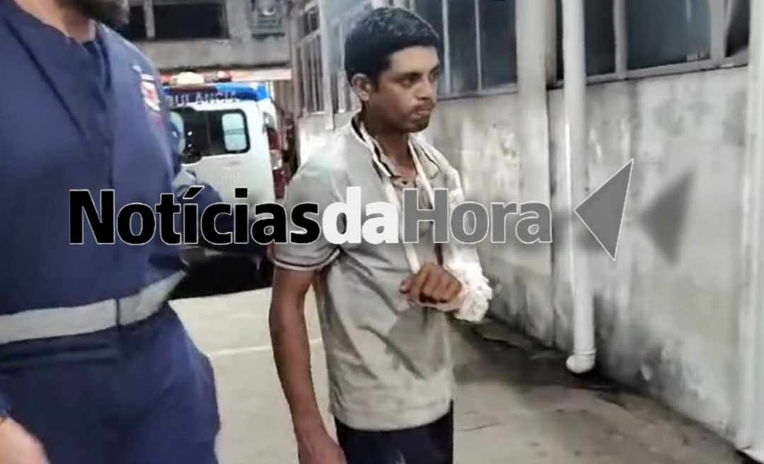 Marido valentão bate na esposa, mas é surpreendido por grupo de homens e por pouco não é linchado