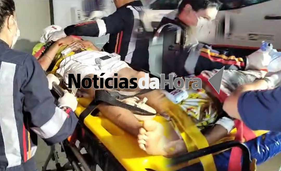 Criança cruza a pista, é atropelada por motocicleta e fica em estado gravíssimo em Rio Branco