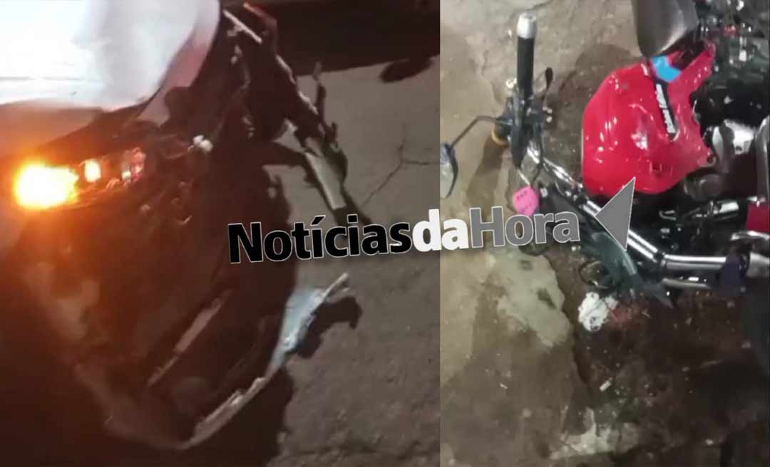 Motorista invade preferencial e derruba motociclista na Isaura Parente