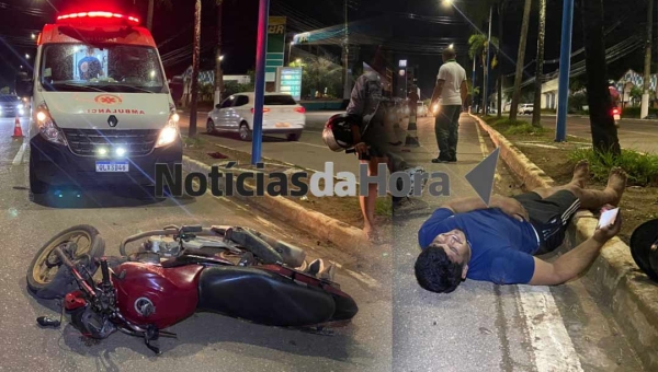 Colisão entre motocicletas deixa duas pessoas feridas na Avenida Ceará, em Rio Branco