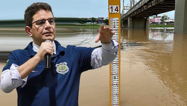 Com rio Acre a poucos centímetros da cota de alerta na capital, Gladson lança plano de contingência