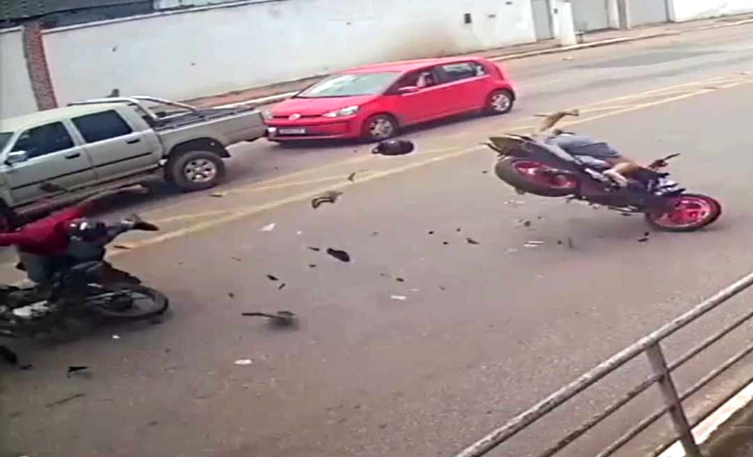 No Bosque, motociclista invade contramão, colide frontalmente e acaba perdendo a vida