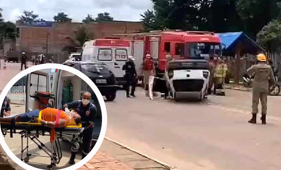 Condutor sofre mal súbito ao volante, invade pista contrária e capota após bater em veículo