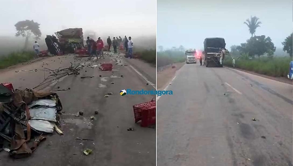 Carretas se chocam perto de Extrema e BR-364 é fechada para o trânsito de veículos, isolando o Acre momentaneamente