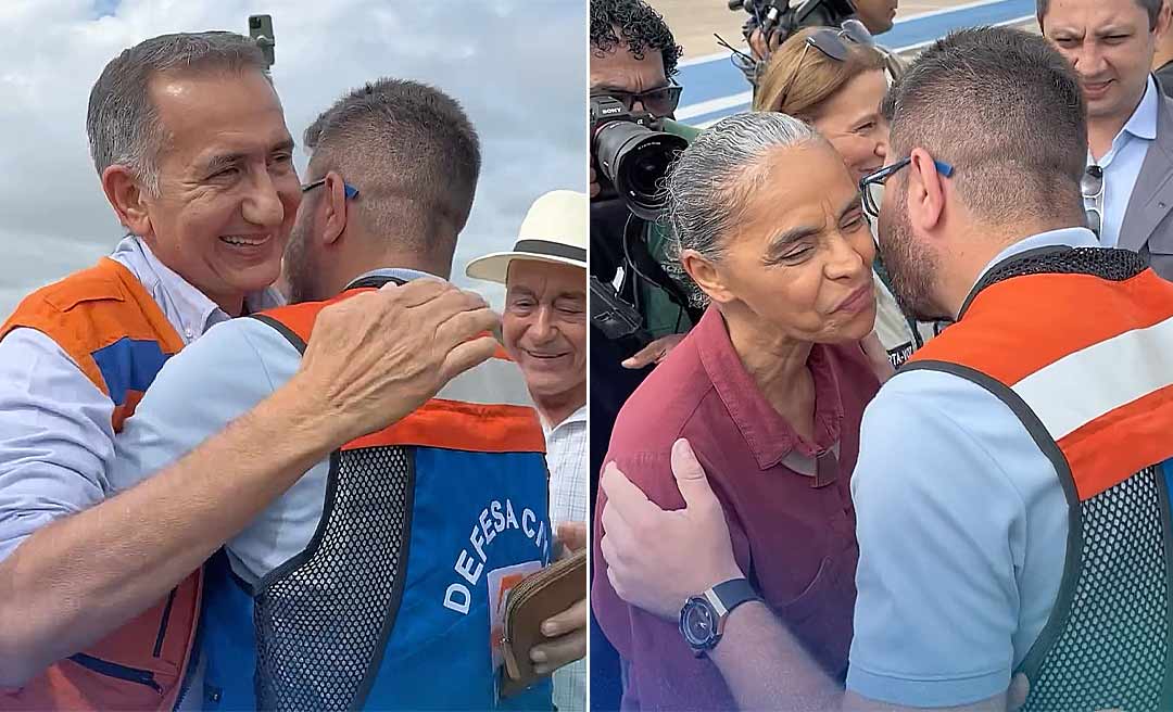 No Acre, ministros Waldez Góes e Marina Silva são recebidos por Gladson e senadores e vão visitar áreas atingidas pelas enchentes em Brasileia e Rio Branco