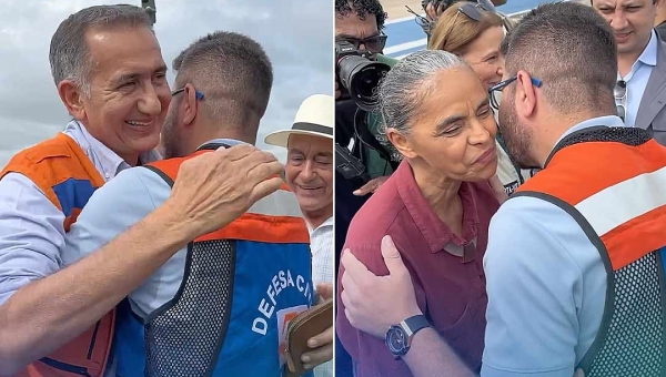 No Acre, ministros Waldez Góes e Marina Silva são recebidos por Gladson e senadores e vão visitar áreas atingidas pelas enchentes em Brasileia e Rio Branco